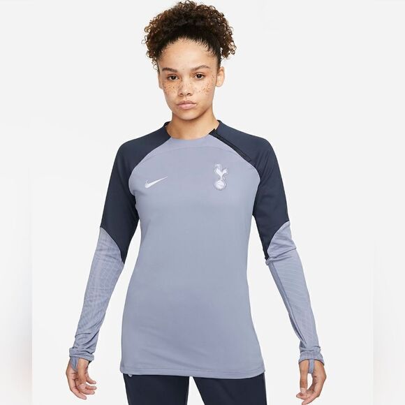 Nike Tottenham Hotspur Dri-Fit Soccer Jacket Crew Neck Zipper Women's XS Blue LE - Picture 2 of 12